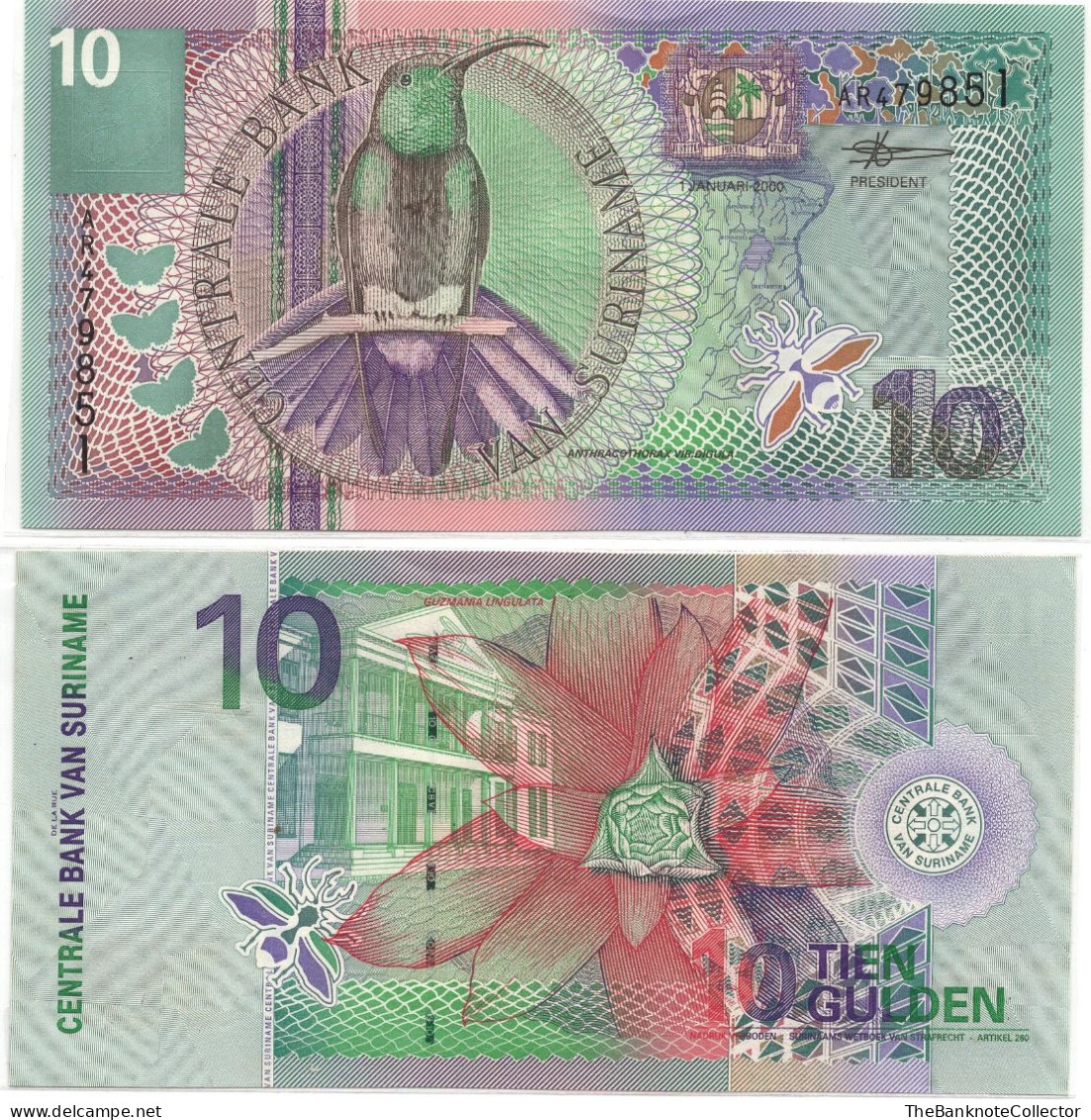 Surinam 10 Gulden 2000 P-147 UNC - Surinam