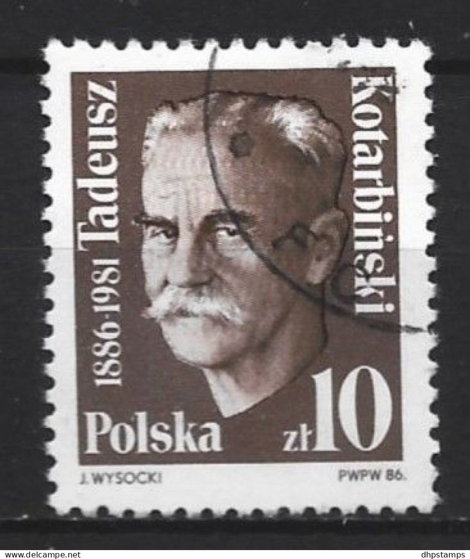 Polen 1986 T. Kotarbinski  Y.T. 2869 (0) - Used Stamps