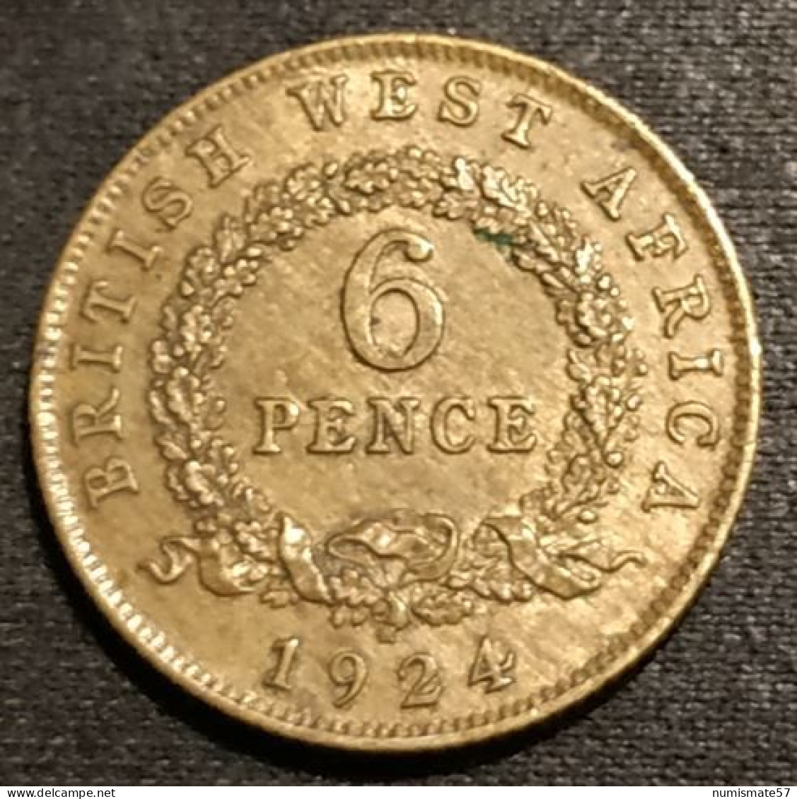 RARE - BRITISH WEST AFRICA - 6 PENCE 1924 H - George V - KM 11b - ( Afrique Occidentale Britannique ) - Colonie