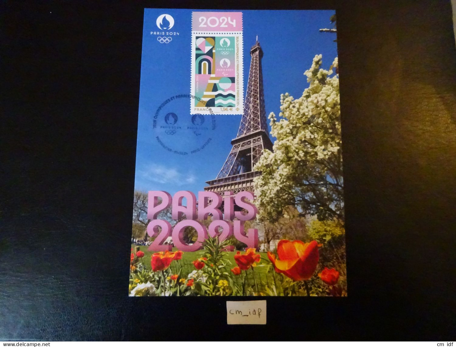 FRANCE 2024 1,96 EURO " JEUX OLYMPIQUES ET PARALYMPIQUES PARIS 2024 " OBL. 1ER JOUR 29.03.24 CARTE POSTALE - 2020-…