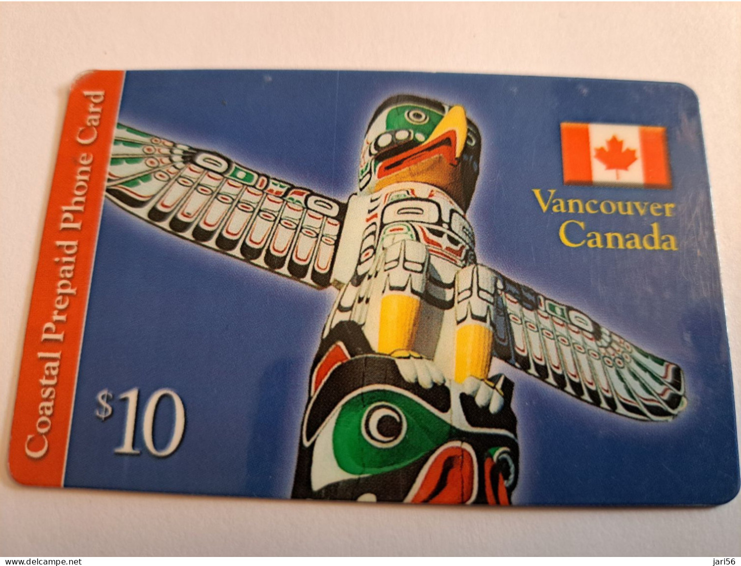 CANADA PREPAID //  $10/ INDIAN TOTEM POLE BIRD/WINGS  FLAG    / VERY  FINE USED  **16452** - Kanada