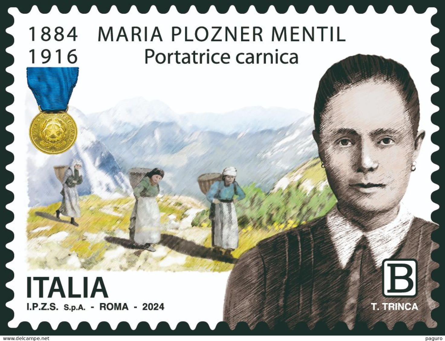 Italia Repubblica 2024 Maria Plozner Mentil MNH** Integro Valore 1,25 - 2021-...:  Nuovi