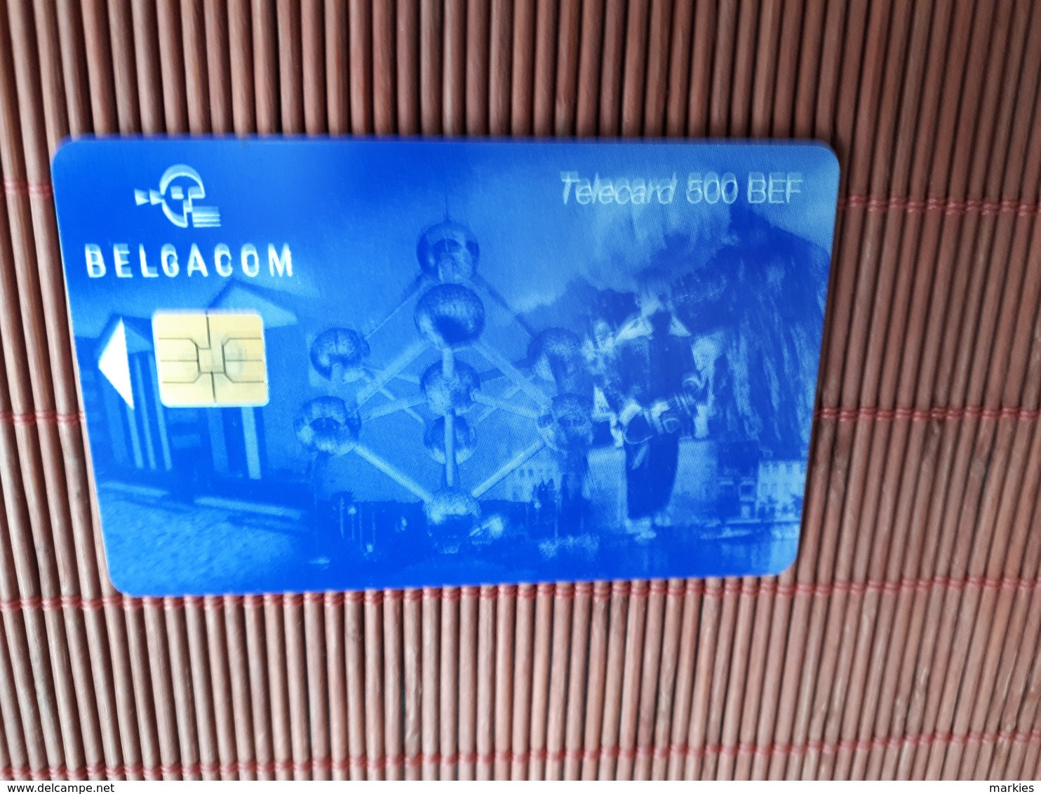 Phonecard Atomium 500 BEF Used HH 30.12 .2001 Rare - Met Chip