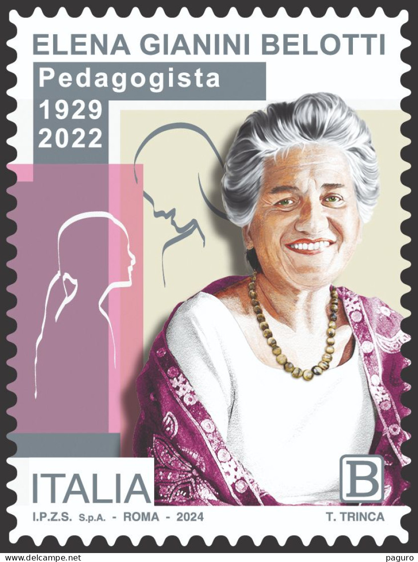 Italia Repubblica 2024 Elena Gianini Belotti MNH** Integro Valore 1,25 - 2021-...: Mint/hinged