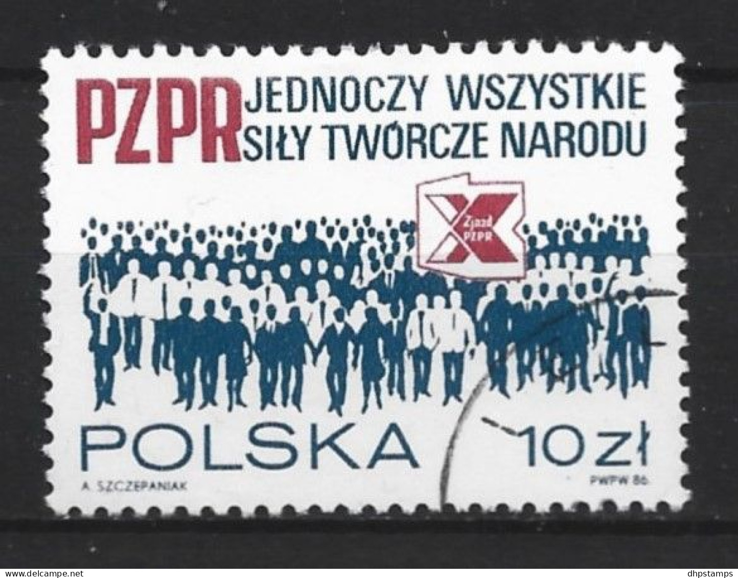 Polen 1986 10th Congress Of The Workers' Party  Y.T. 2845 (0) - Used Stamps