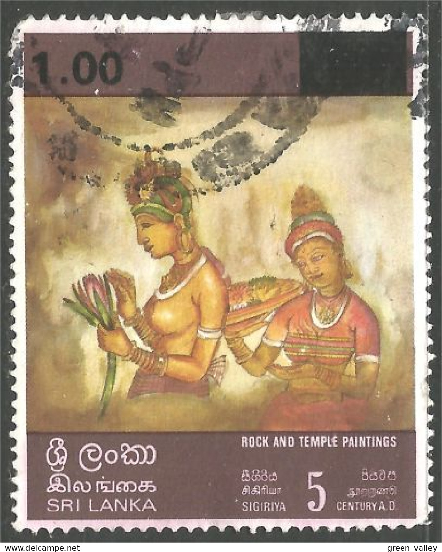 830 Sri Lanka Temple Femmes Lotus Women Surcharge (SRI-17) - Sri Lanka (Ceylon) (1948-...)