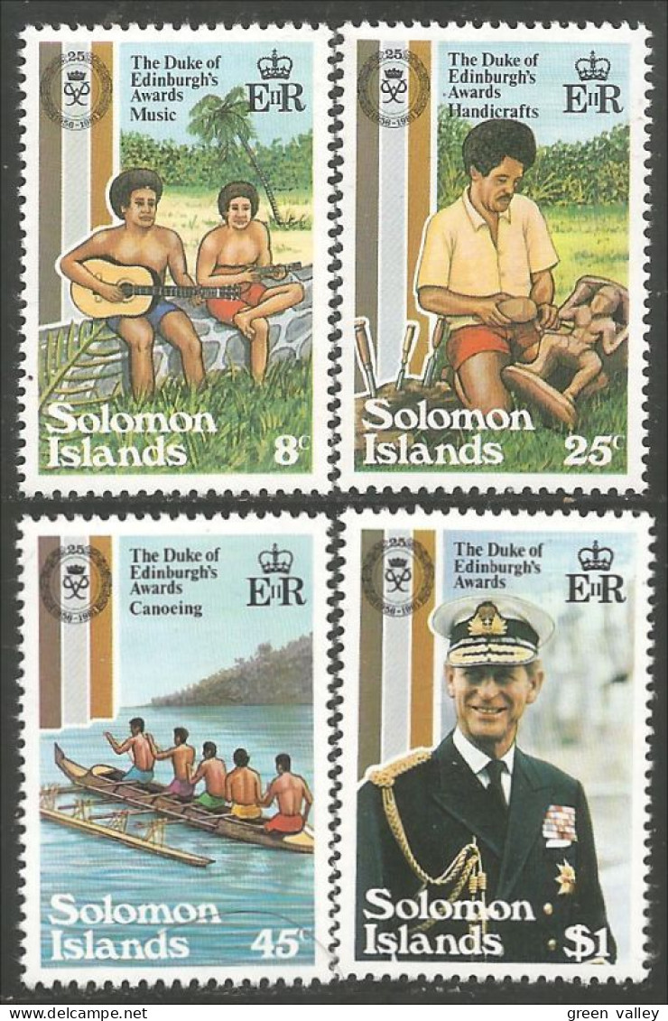 822 Solomon Islands Music Handicrafts Musique Artisanat Canot Canoe Bateau Boat MNH ** Neuf SC (SOL-159b) - Musique