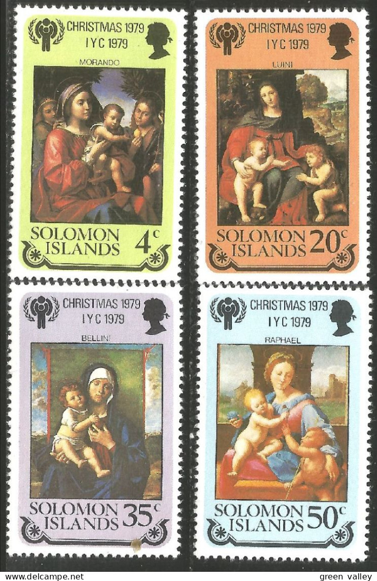 822 Solomon Islands Noel Christmas 1972 Tableaux Religious Paintings MNH ** Neuf SC (SOL-155) - Christmas