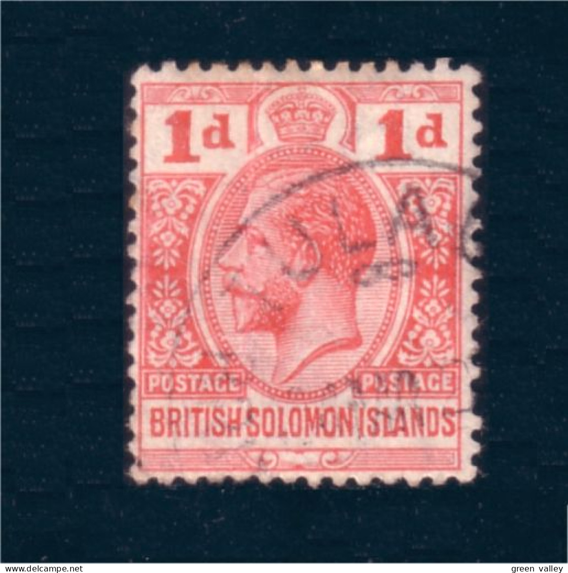 822 Solomon Islands 1d Carmine Red Rouge George V 1913 POSTAGE - POSTAGE (SOL-137) - Solomon Islands (1978-...)