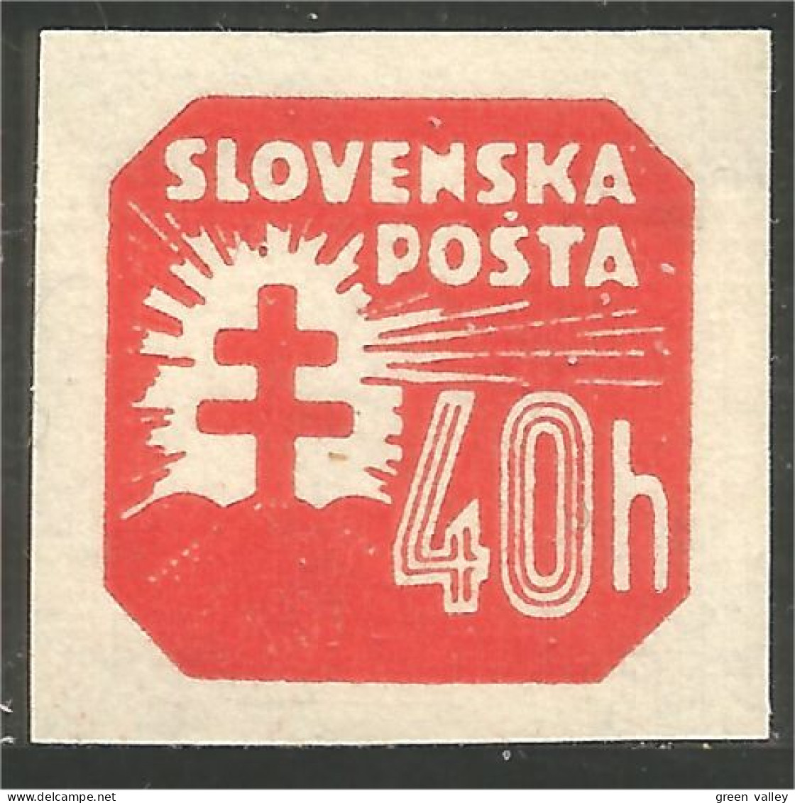 810 Slovensko Slovakia 1941 Newspaper Journaux 40h Orange Armoiries Arms MH * Neuf (SLK-67) - Usados