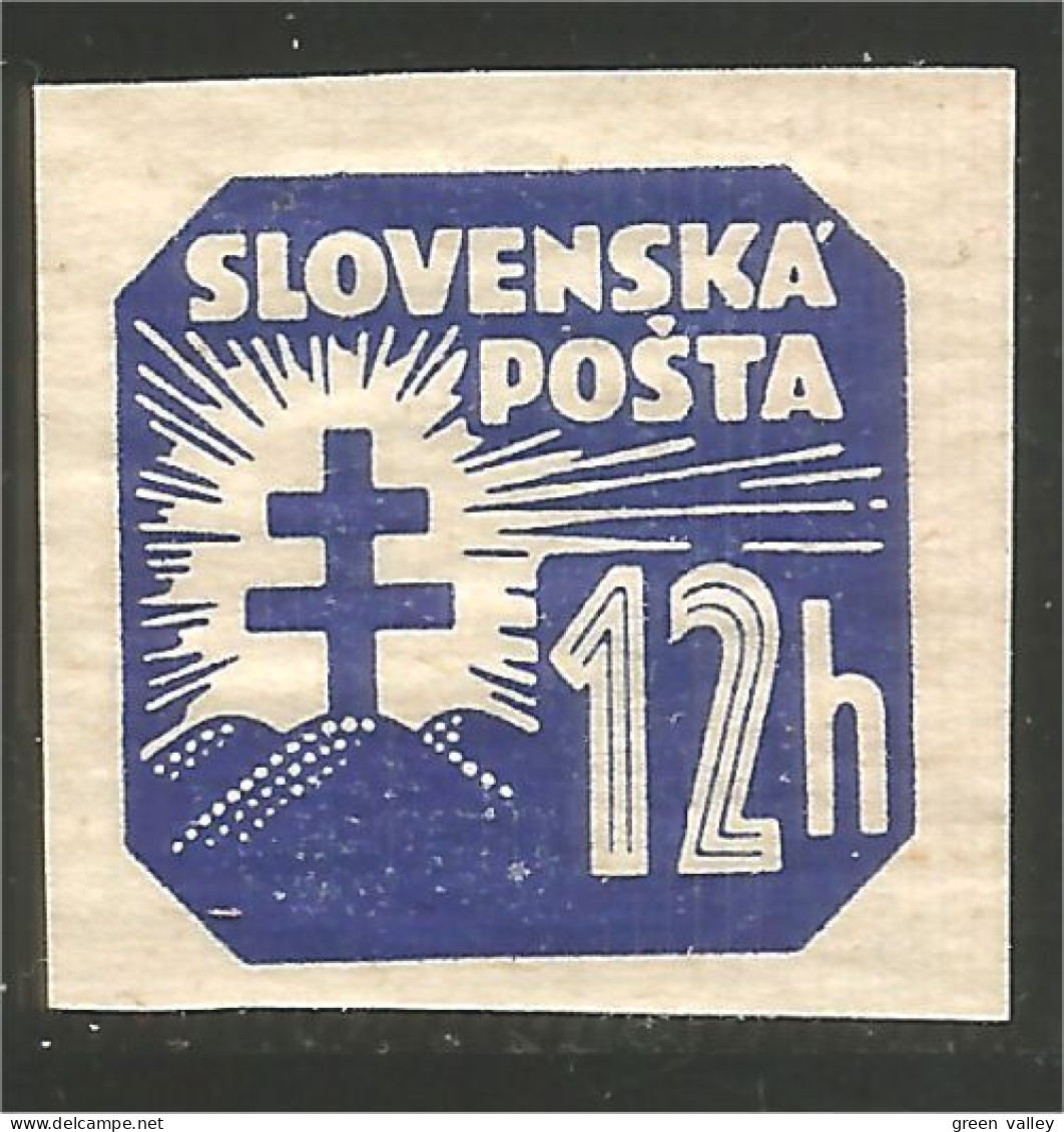 810 Slovensko Slovakia 1939 Newspaper Journaux 12h Bleu Armoiries Arms No Gum (SLK-66) - Usados