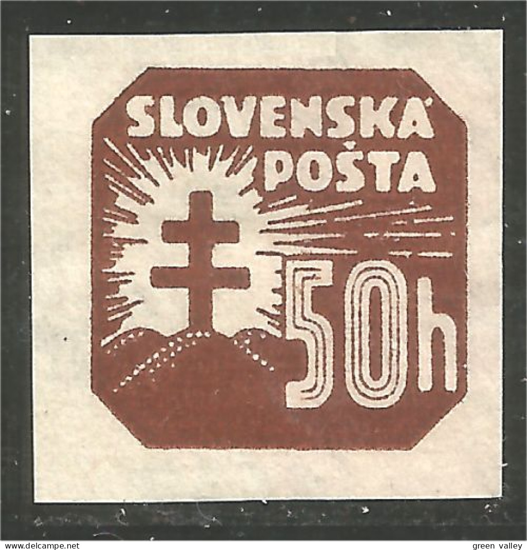 810 Slovensko Slovakia 1941 Newspaper Journaux 50h Brown Armoiries Arms No Gum (SLK-68) - Used Stamps