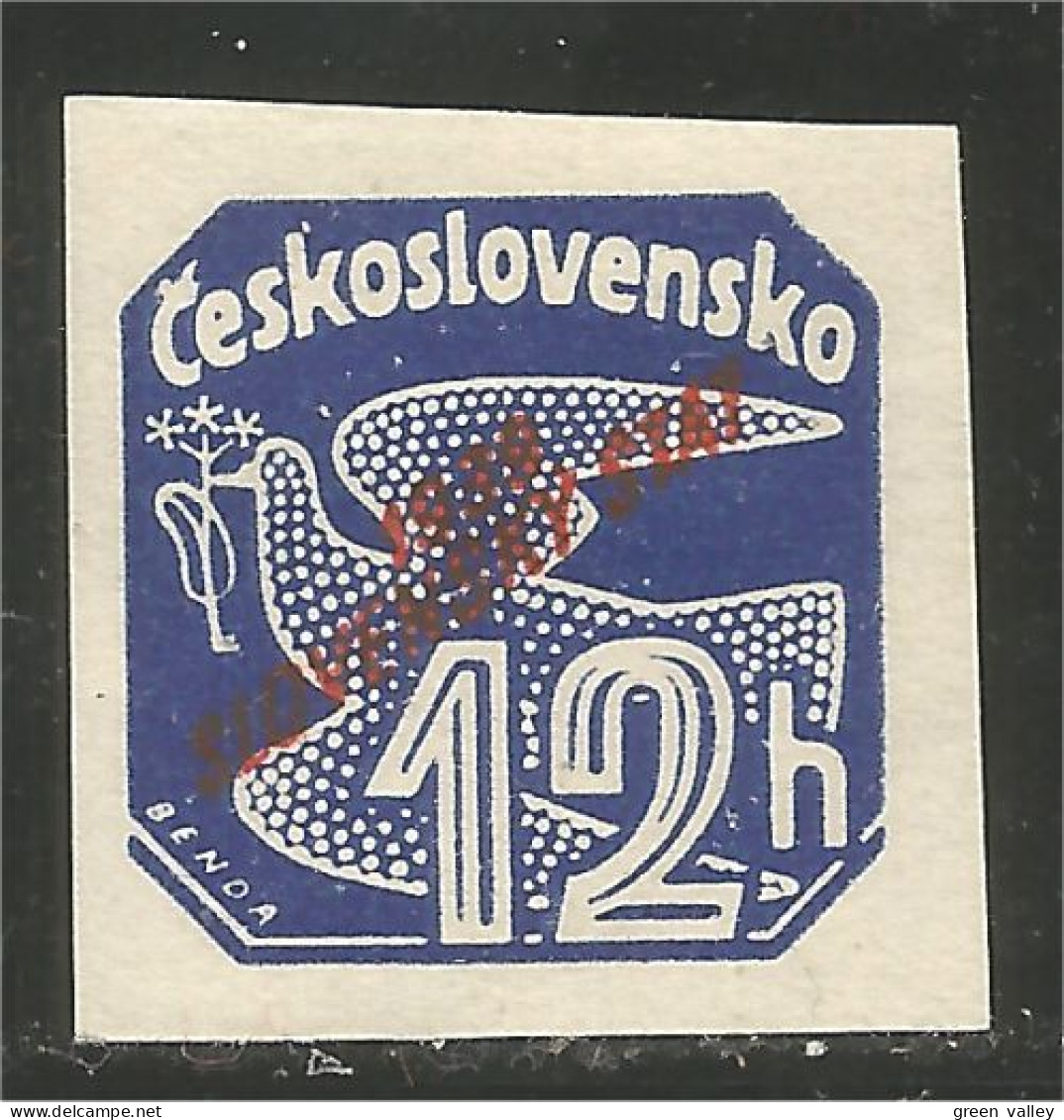 810 Slovensko Slovakia 1939 Newspaper Journaux 12h Bleu Pigeon Colombe Dove Taube MH * Neuf (SLK-64a) - Usados