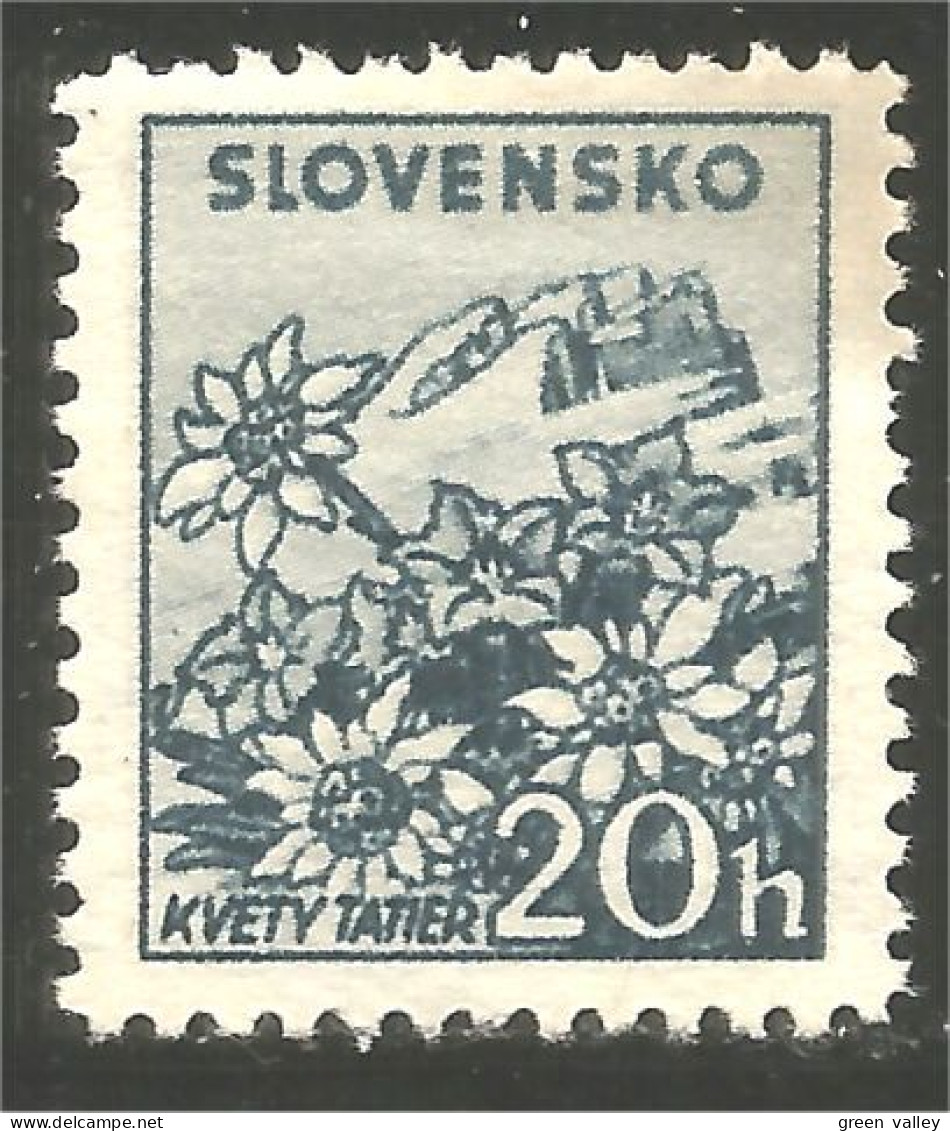810 Slovensko Slovakia 1943 Edelweiss Tatra No Gum (SLK-49) - Used Stamps