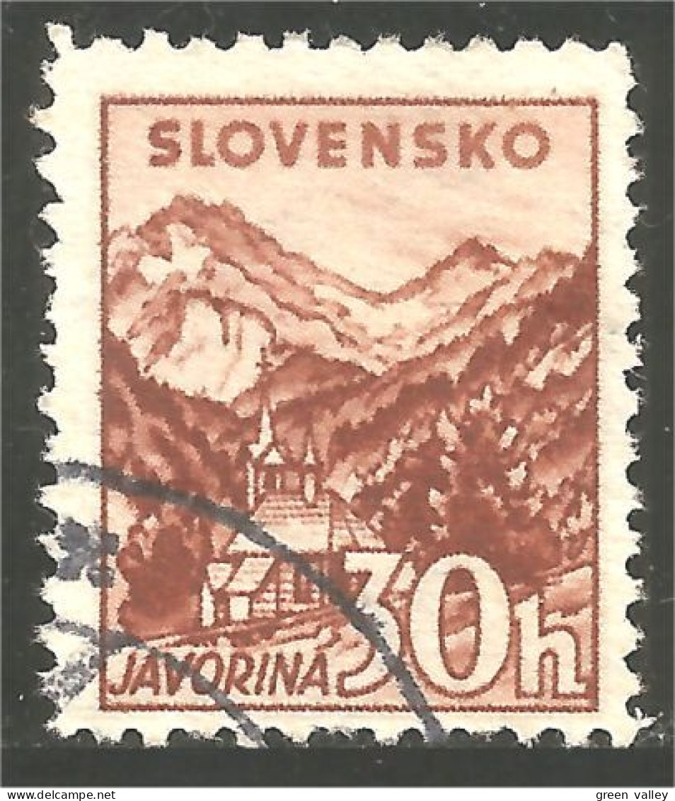 810 Slovensko Slovakia 1940 30h Church Javorina Eglise (SLK-44b) - Gebruikt