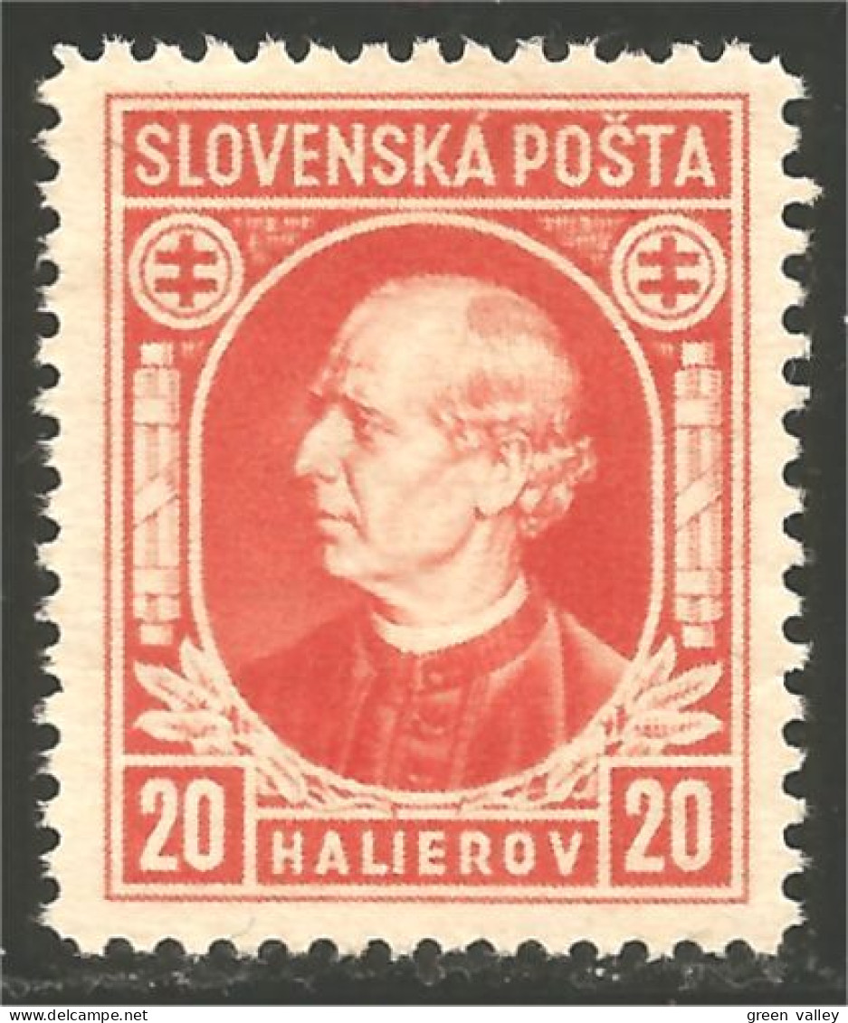 810 Slovensko Slovakia 1939 Andrej Hlinka 20h Orange (SLK-32c) - Used Stamps