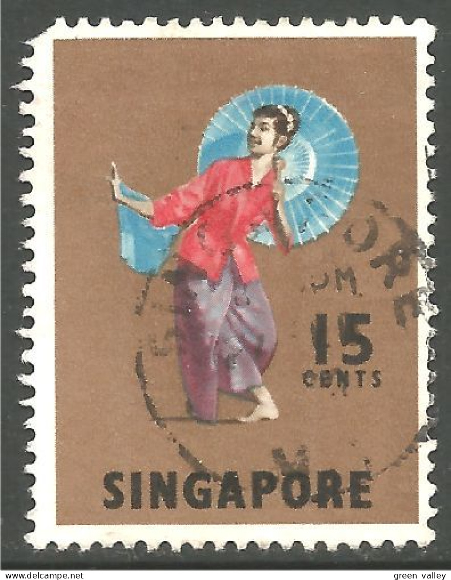 808 Singapore 1968 Tari Payong Danse Sumatra Dance (SIN-11) - Baile