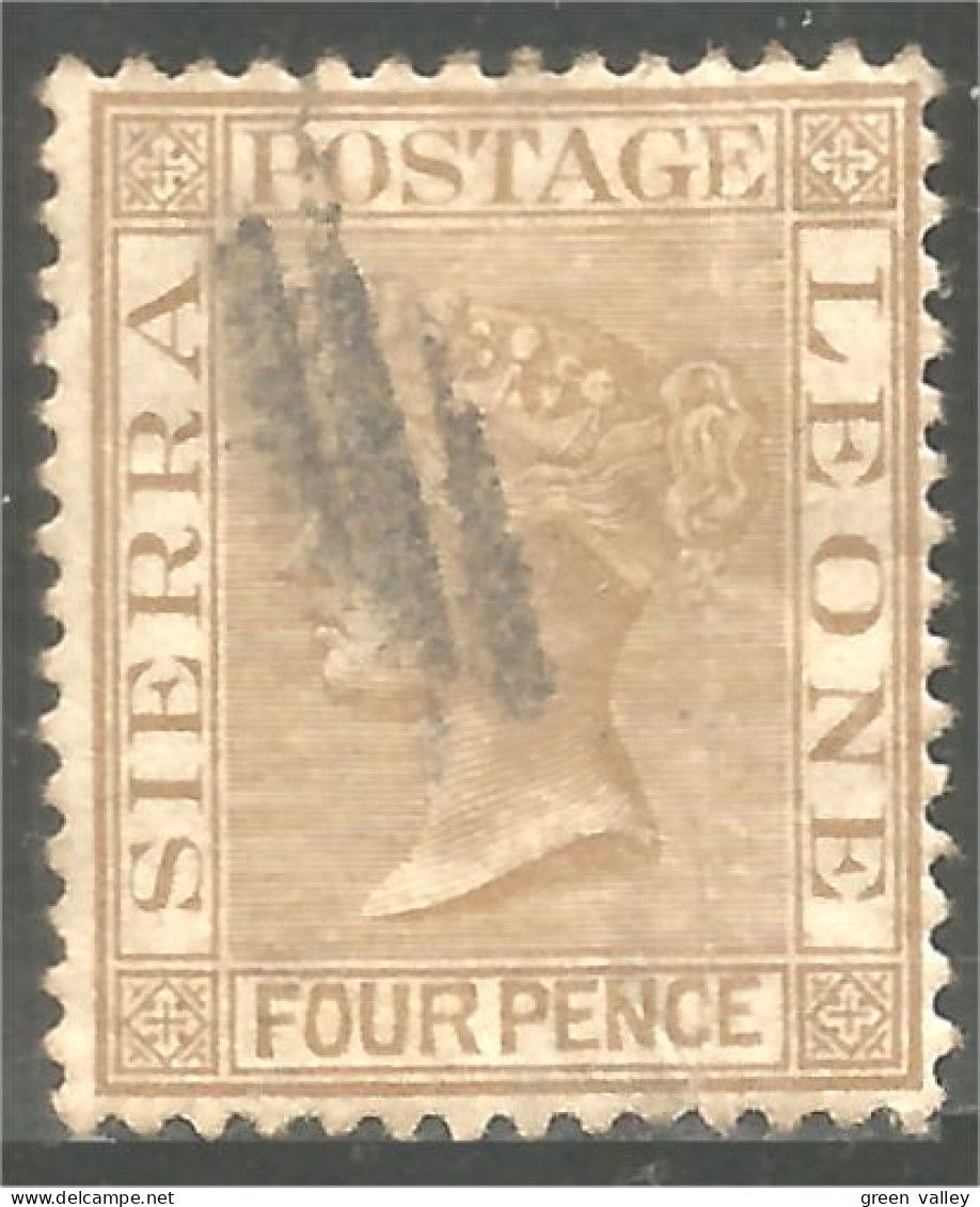 806 Sierra Leone 1876 Queen Victoria 1/2 P Bister (SIE-90a) - Sierra Leona (1961-...)