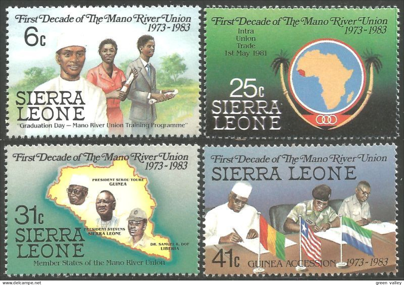 806 Sierra Leone Drapeau Flag Map Carte Education MNH ** Neuf SC (SIE-79a) - Stamps