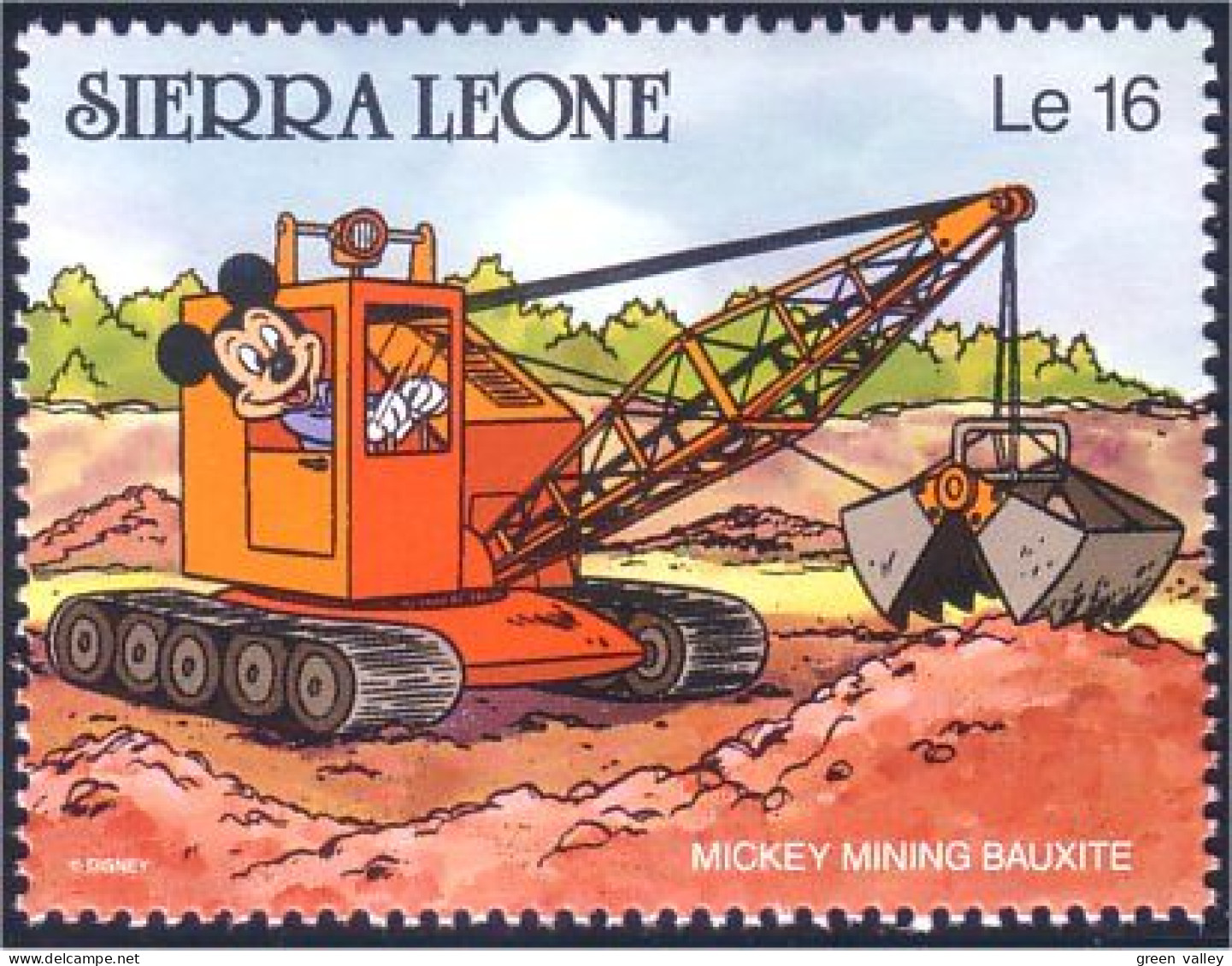 806 Sierra Leone Mickey Mine Bauxite Mining MNH ** Neuf SC (SIE-64c) - Minerals