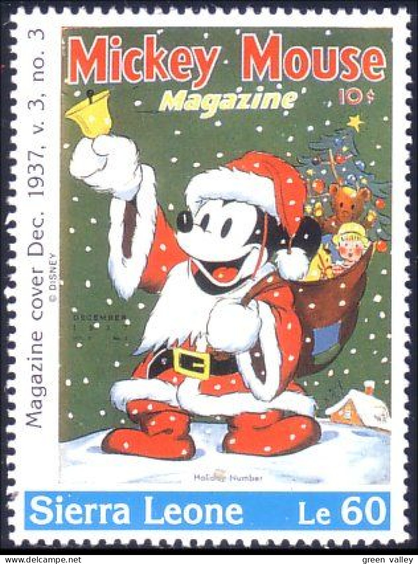 806 Sierra Leone Mickey Pere Noel Santa Claus Magazine MNH ** Neuf SC (SIE-59) - Christmas