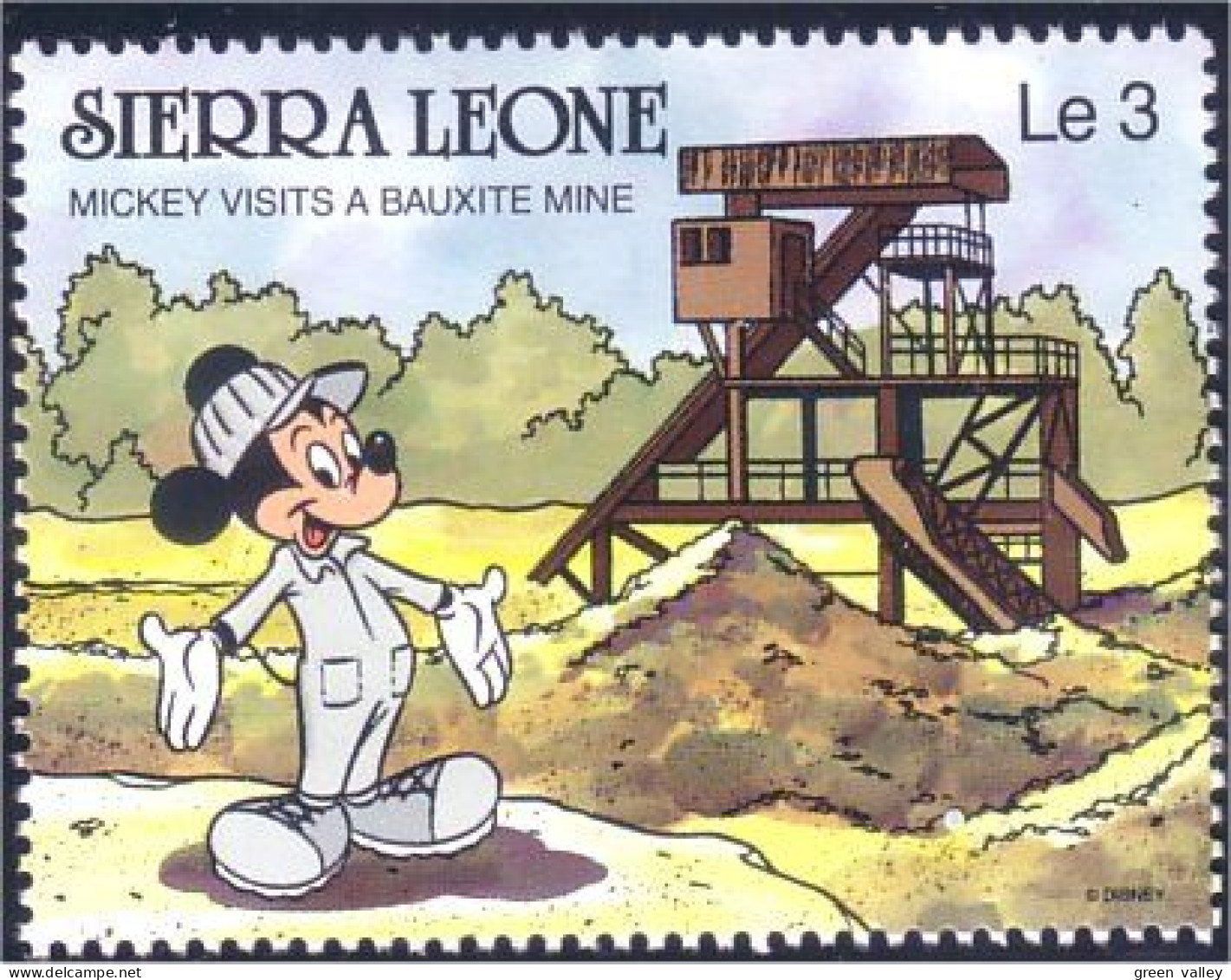 806 Sierra Leone Mickey Mine Bauxite Mining MNH ** Neuf SC (SIE-60c) - Otros & Sin Clasificación