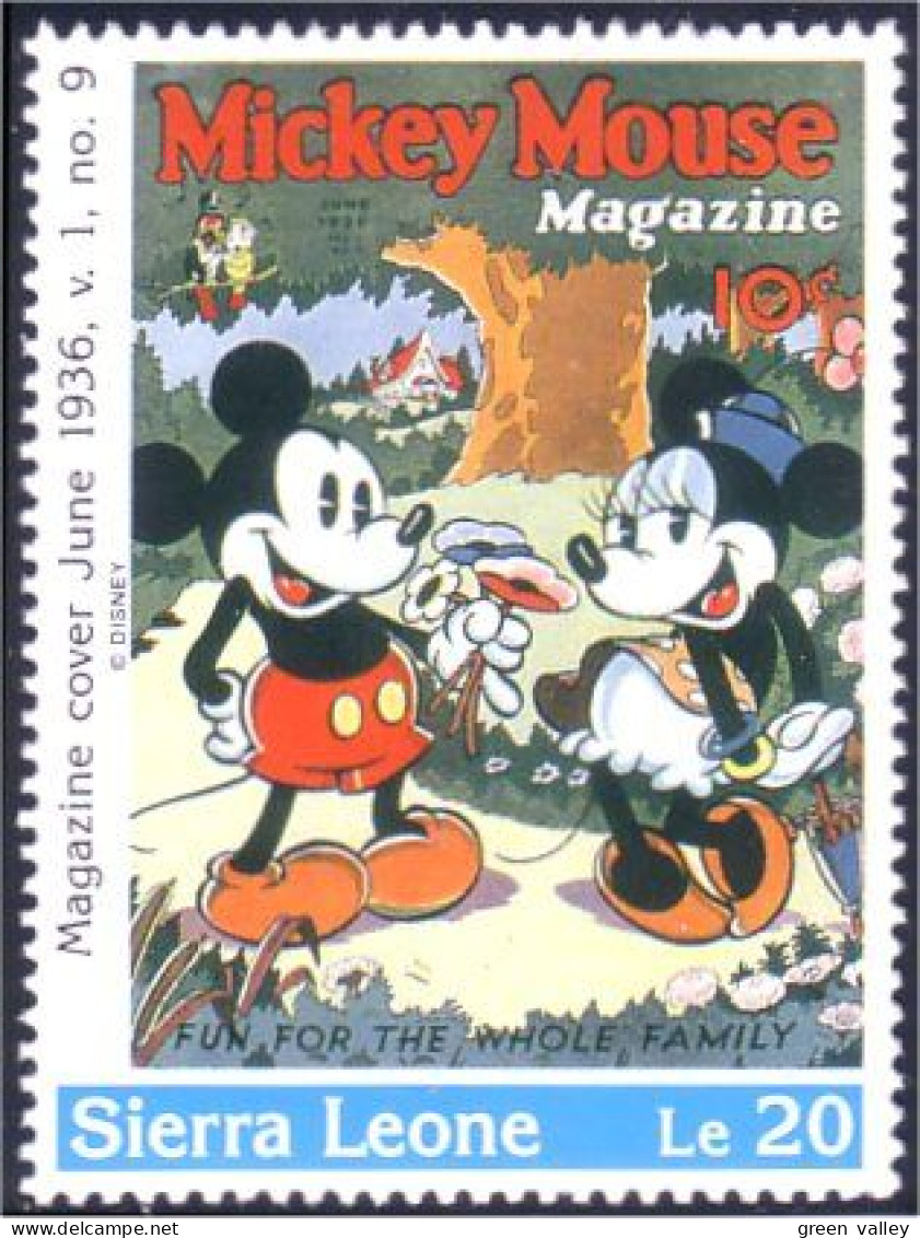 806 Sierra Leone Mickey Minnie Magazine MNH ** Neuf SC (SIE-55c) - Sonstige & Ohne Zuordnung
