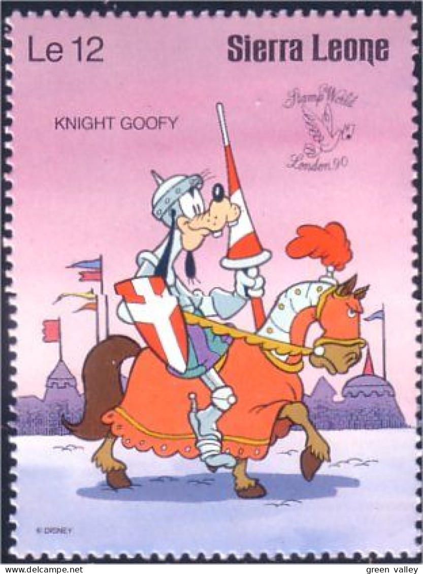 806 Sierra Leone Knight Goofy Dingo Chevalier MNH ** Neuf SC (SIE-44a) - Christmas