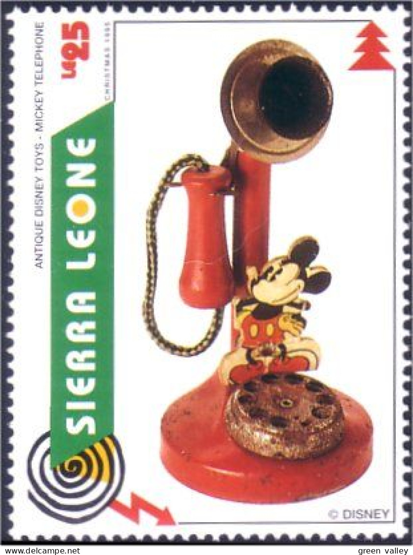 806 Sierra Leone Mickey Telephone Toy Jouet MNH ** Neuf SC (SIE-40c) - Poupées