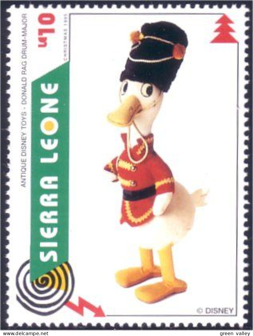 806 Sierra Leone Donald Duck Rag Drum-Major Costume Sergent-major Chiffon Toy Jouet Mecanique MNH ** Neuf SC (SIE-37e) - Textil