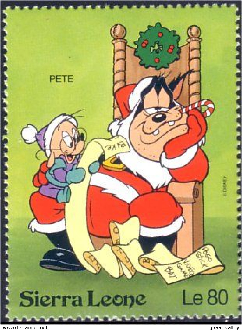 806 Sierra Leone Pere Noel Santa Claus Liste Cadeaux Gift List MNH ** Neuf SC (SIE-28c) - Sonstige & Ohne Zuordnung