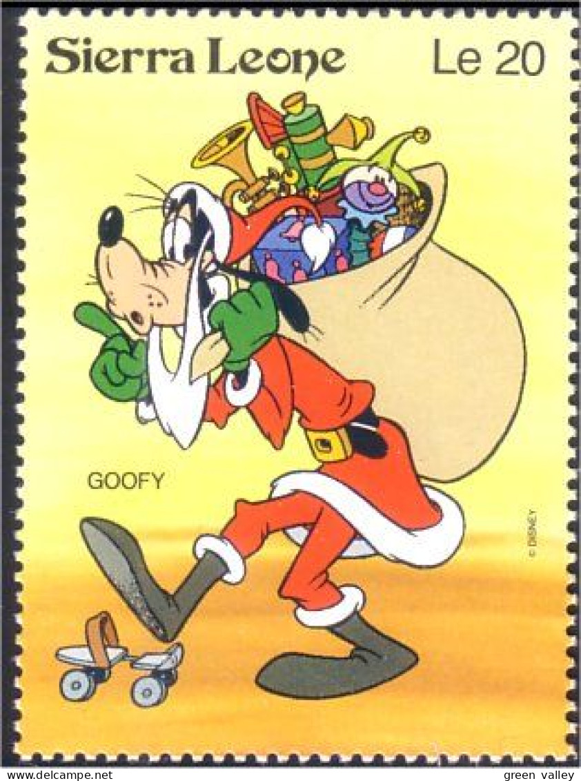 806 Sierra Leone Dingo Goofy Cadeaux Pere Noel Santa Claus MNH ** Neuf SC (SIE-25a) - Christmas