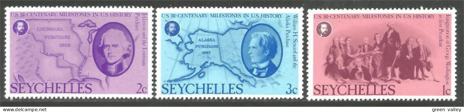 802 Seychelles Achat Louisiane Louisiana Alaska Purchase Histoire History MNH ** Neuf SC (SEY-43) - Unabhängigkeit USA