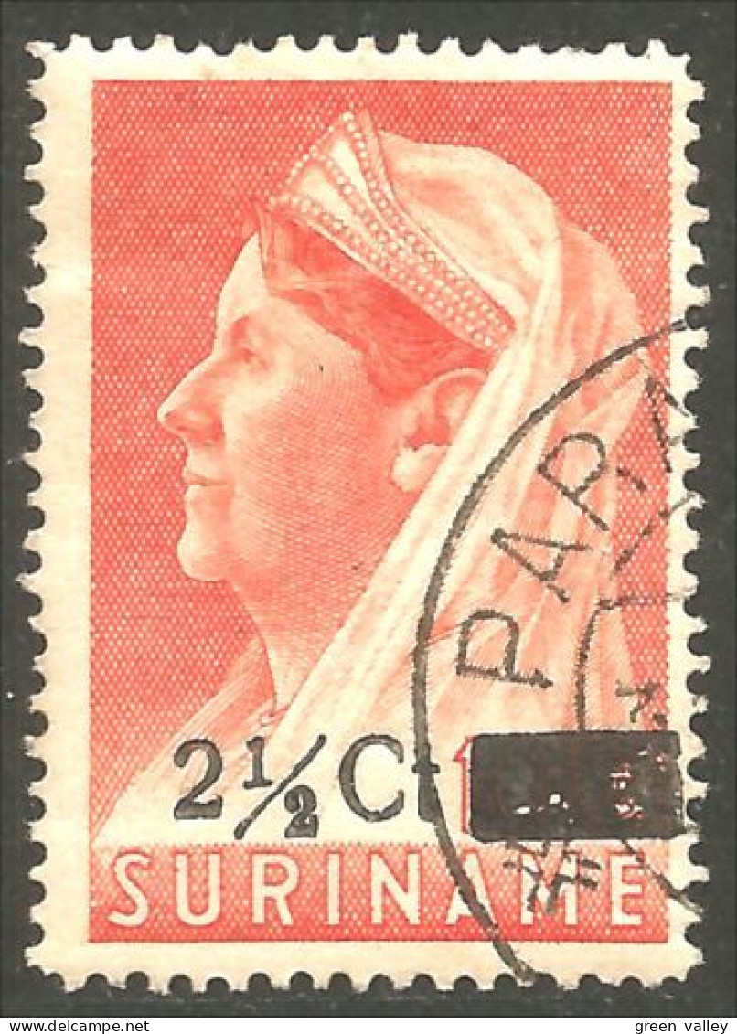 836 Suriname Queen Reine Wilhelmina 1945 Surcharge (SUR-22) - Suriname