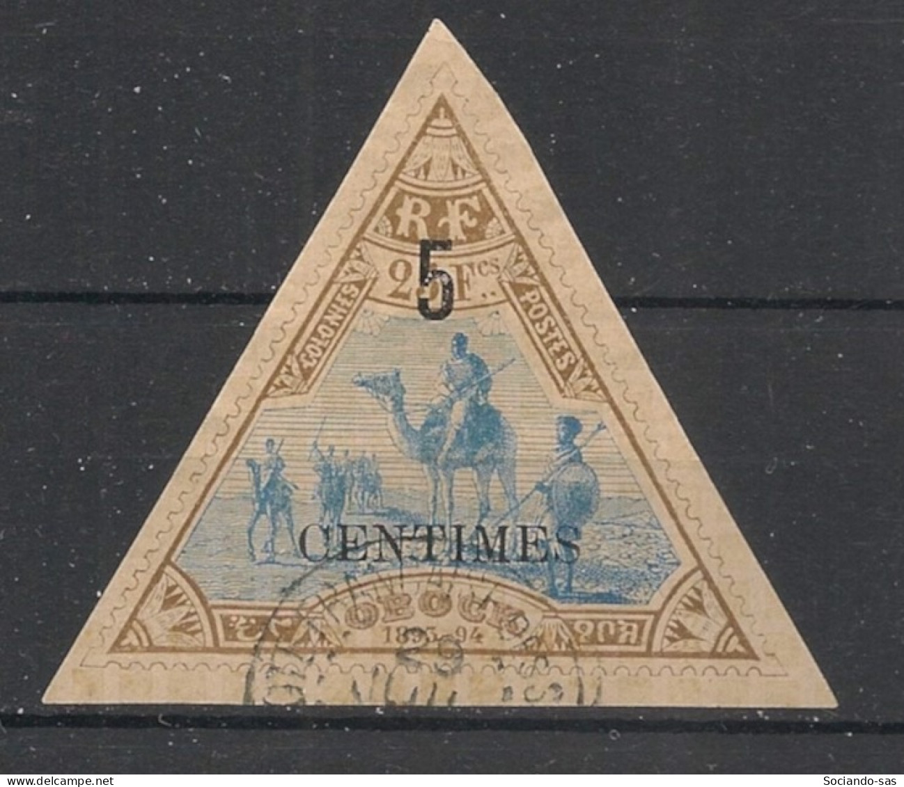 COTE DES SOMALIS - 1902 - N°YT. 35 - Méhariste 5c Sur 25f - Oblitéré / Used - Used Stamps