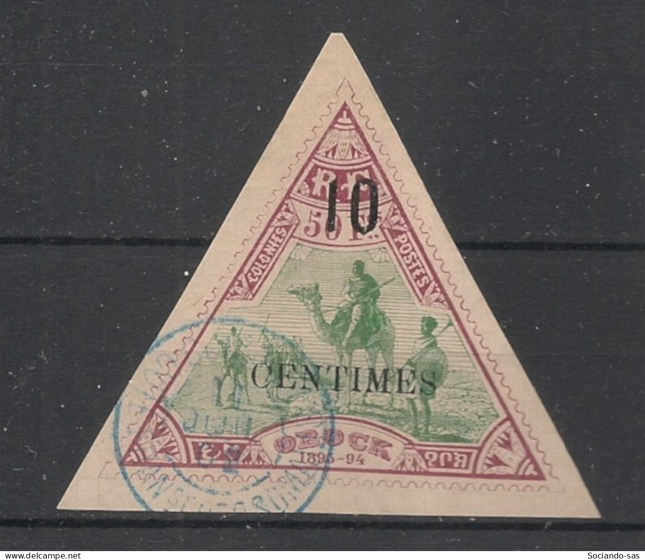 COTE DES SOMALIS - 1902 - N°YT. 36 - Méhariste 10c Sur 50f - Oblitéré / Used - Gebraucht