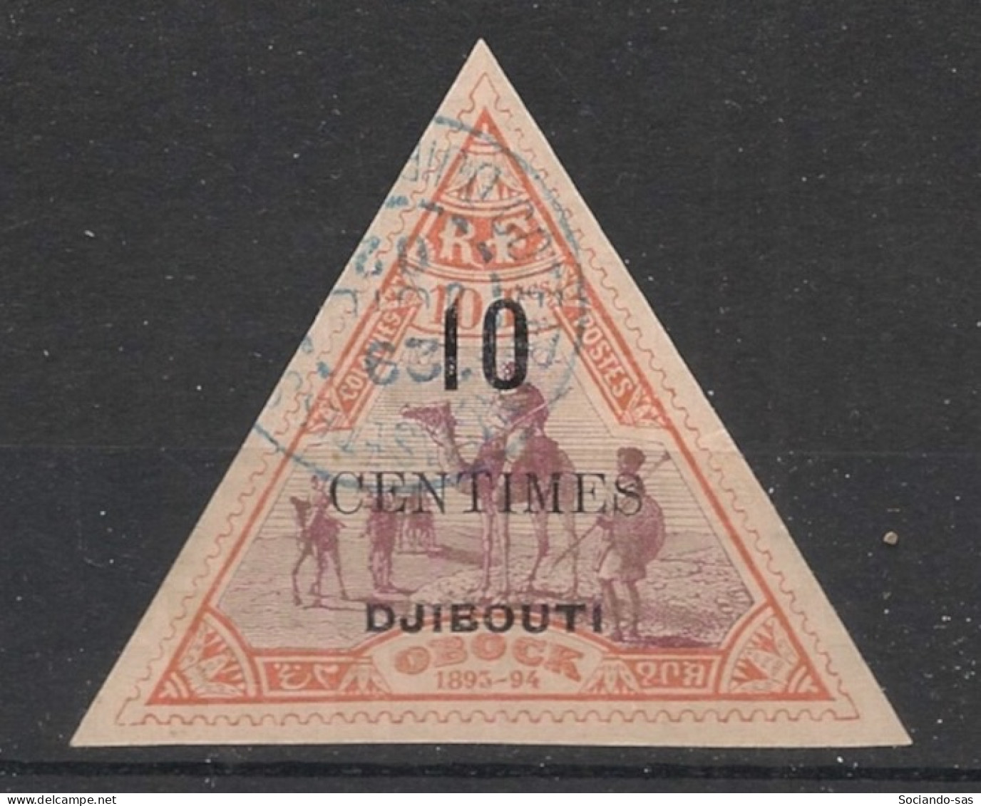 COTE DES SOMALIS - 1902 - N°YT. 33 - Méhariste 10c Sur 10f Orange - Oblitéré / Used - Usati