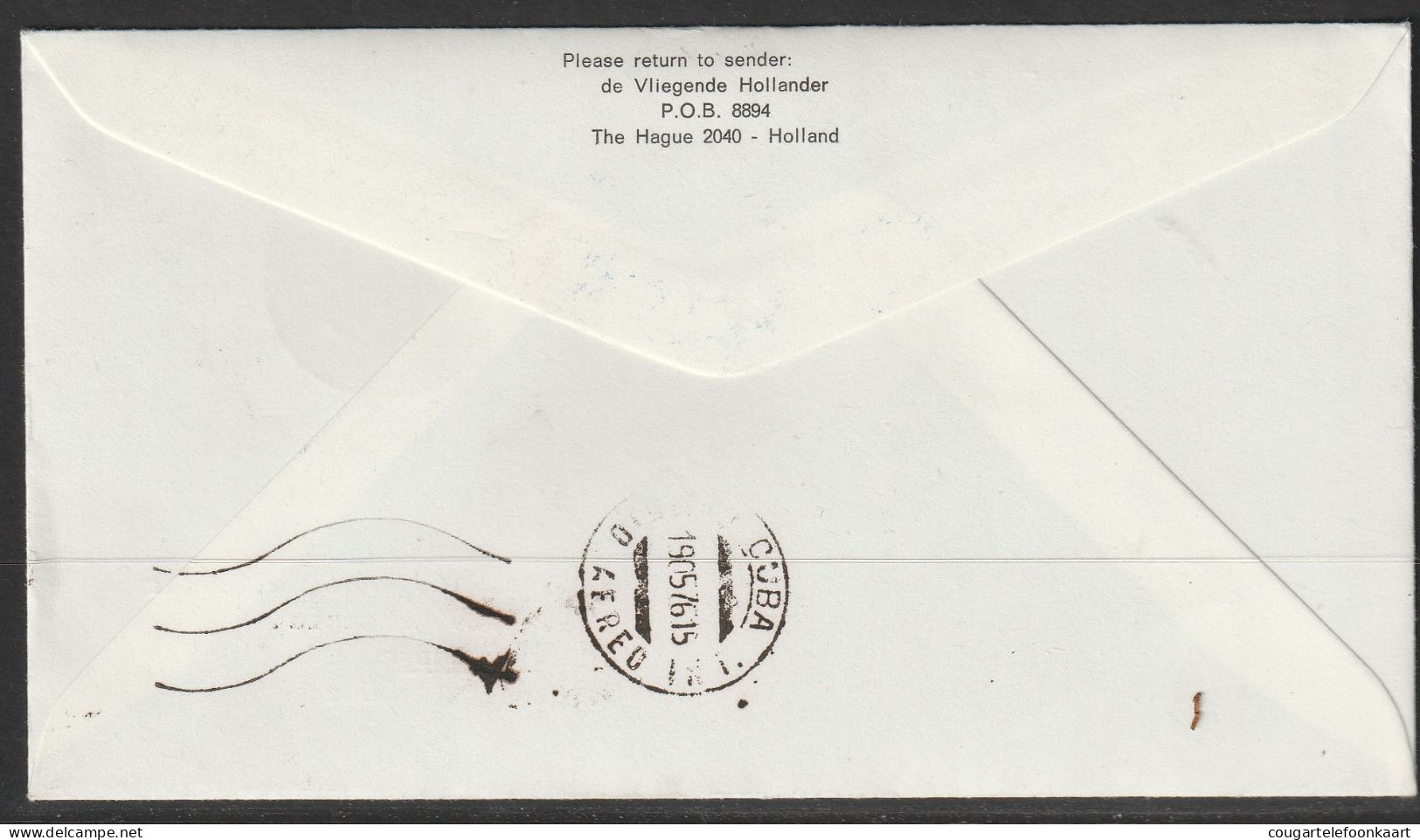 1976, Sabena, First Flight Cover, Amsterdam - Havanna Cuba/Kuba, Feeder Mail - Airmail