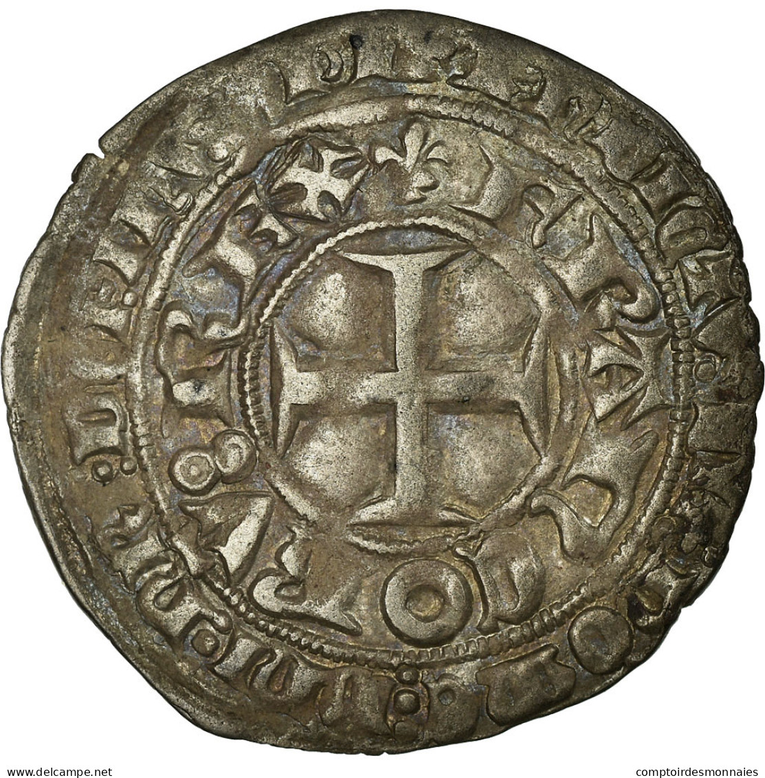 Monnaie, France, Blanc, TTB+, Billon, Duplessy:363 - 1364-1380 Charles V Le Sage