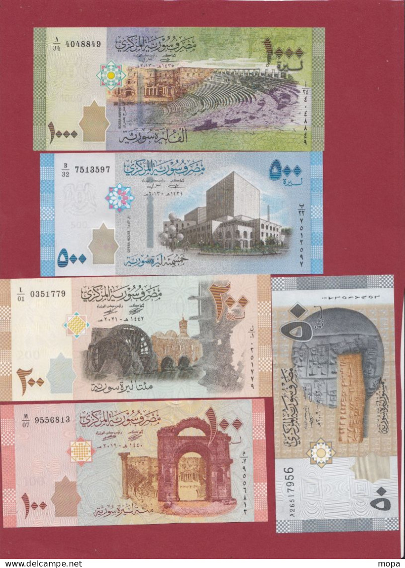 Syrie 5 Billets En UNC - Siria