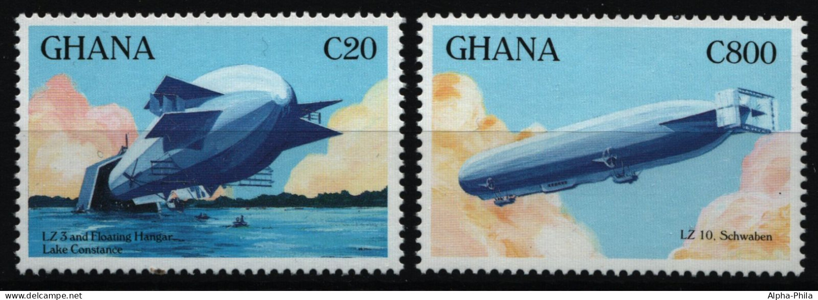 Ghana 1993 - Mi-Nr. 1779-1780 ** - MNH - Graf Von Zeppelin - Ghana (1957-...)