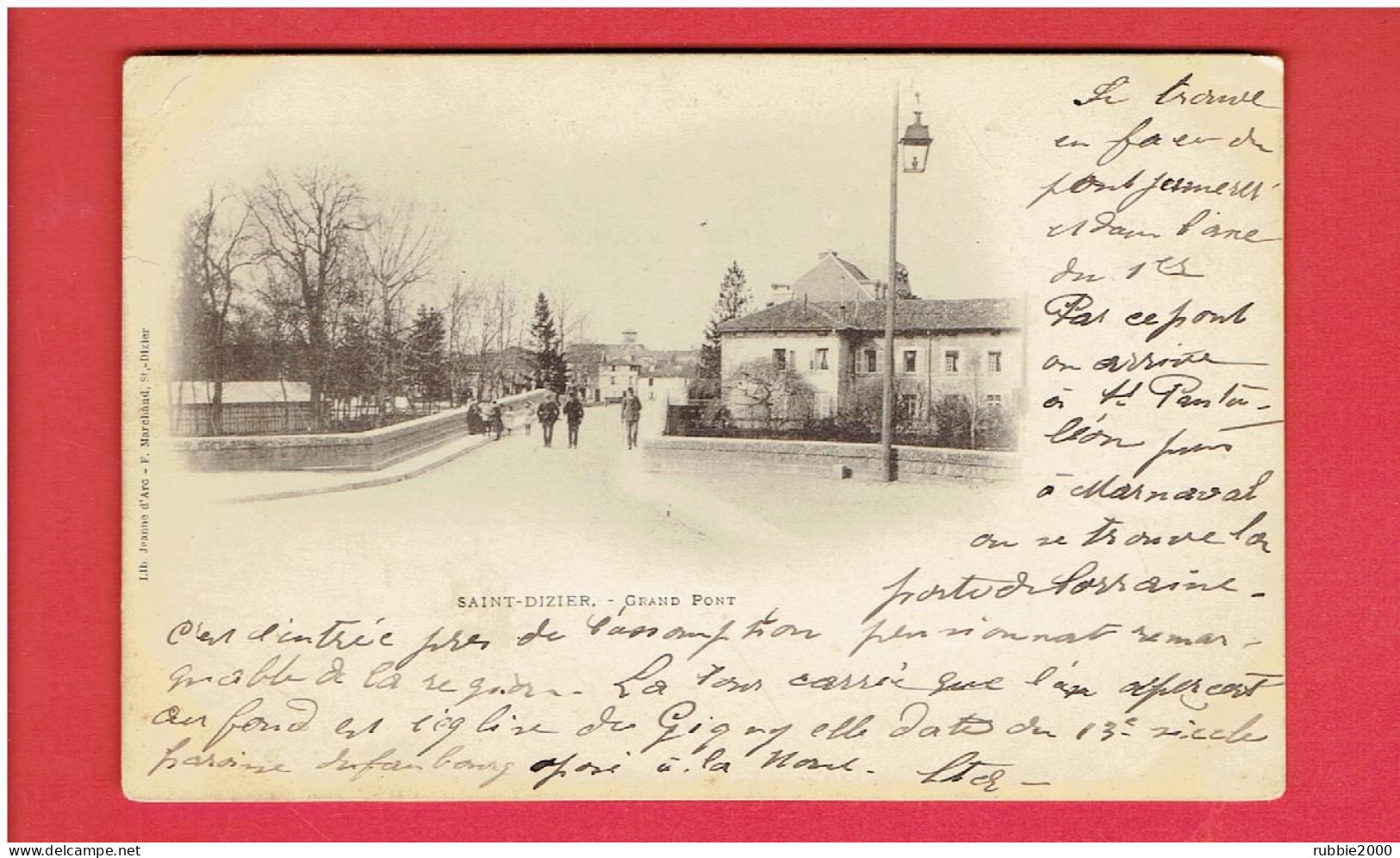 1900 PAIRE AVEC PONT TIMBRE N° 102 CACHET CONVOYEUR BLESMES 02 A CHAUMONT 52 CARTE POSTALE SAINT DIZIER GRAND PONT - 1898-1900 Sage (Type III)