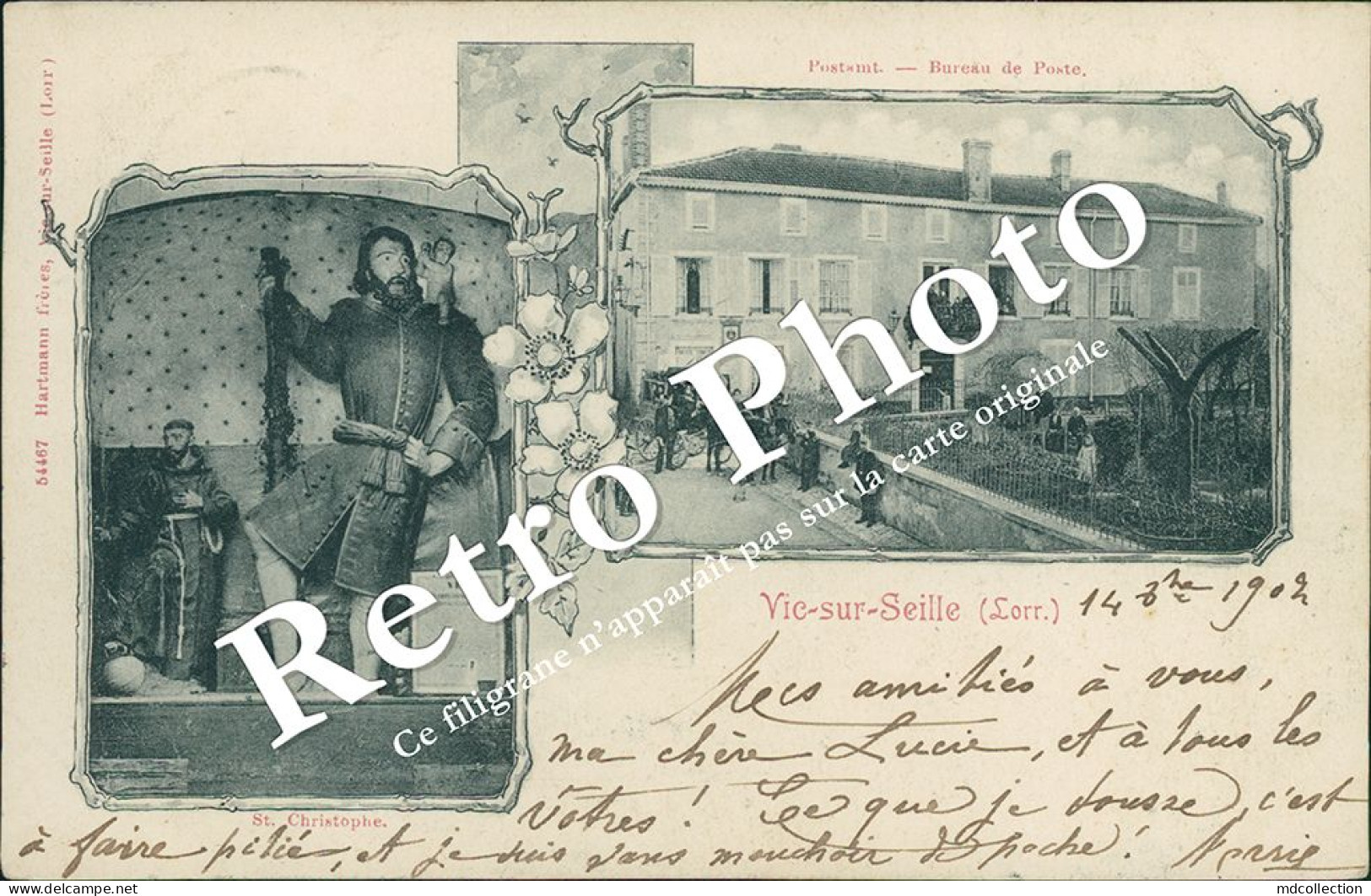 57 VIC SUR SEILLE / Bureau De Poste. Saint Christophe / - Vic Sur Seille