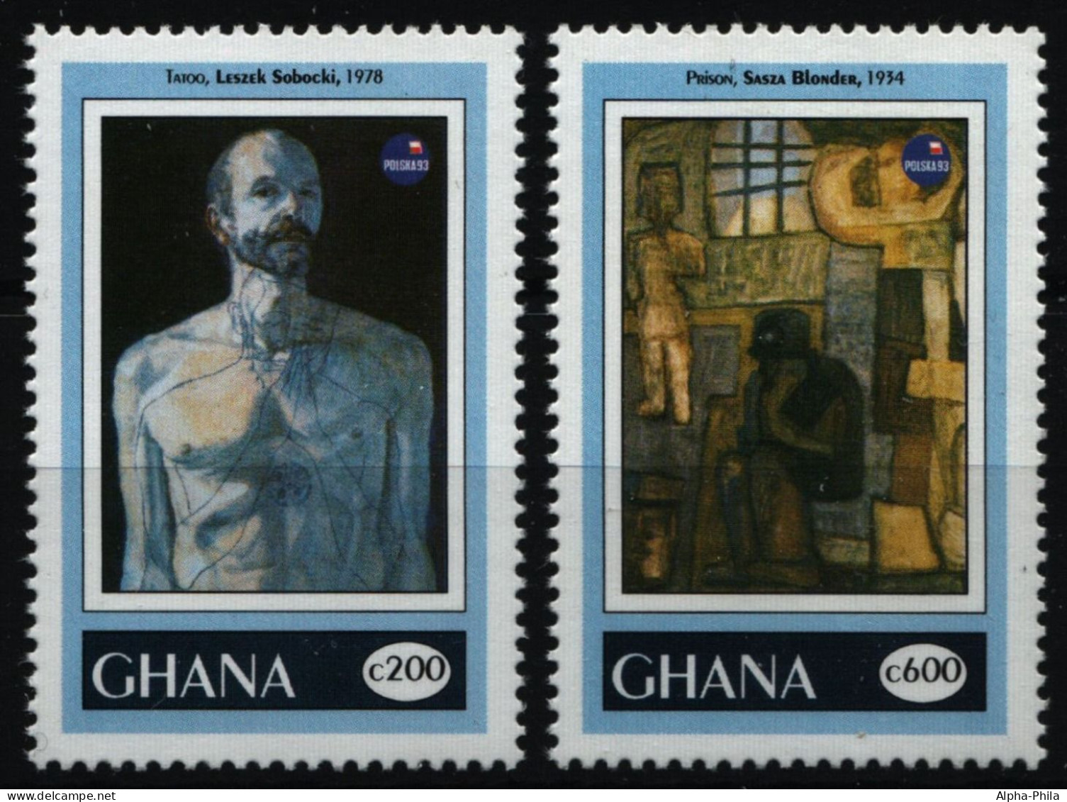 Ghana 1993 - Mi-Nr. 1881-1882 ** - MNH - Gemälde / Paintings - Ghana (1957-...)