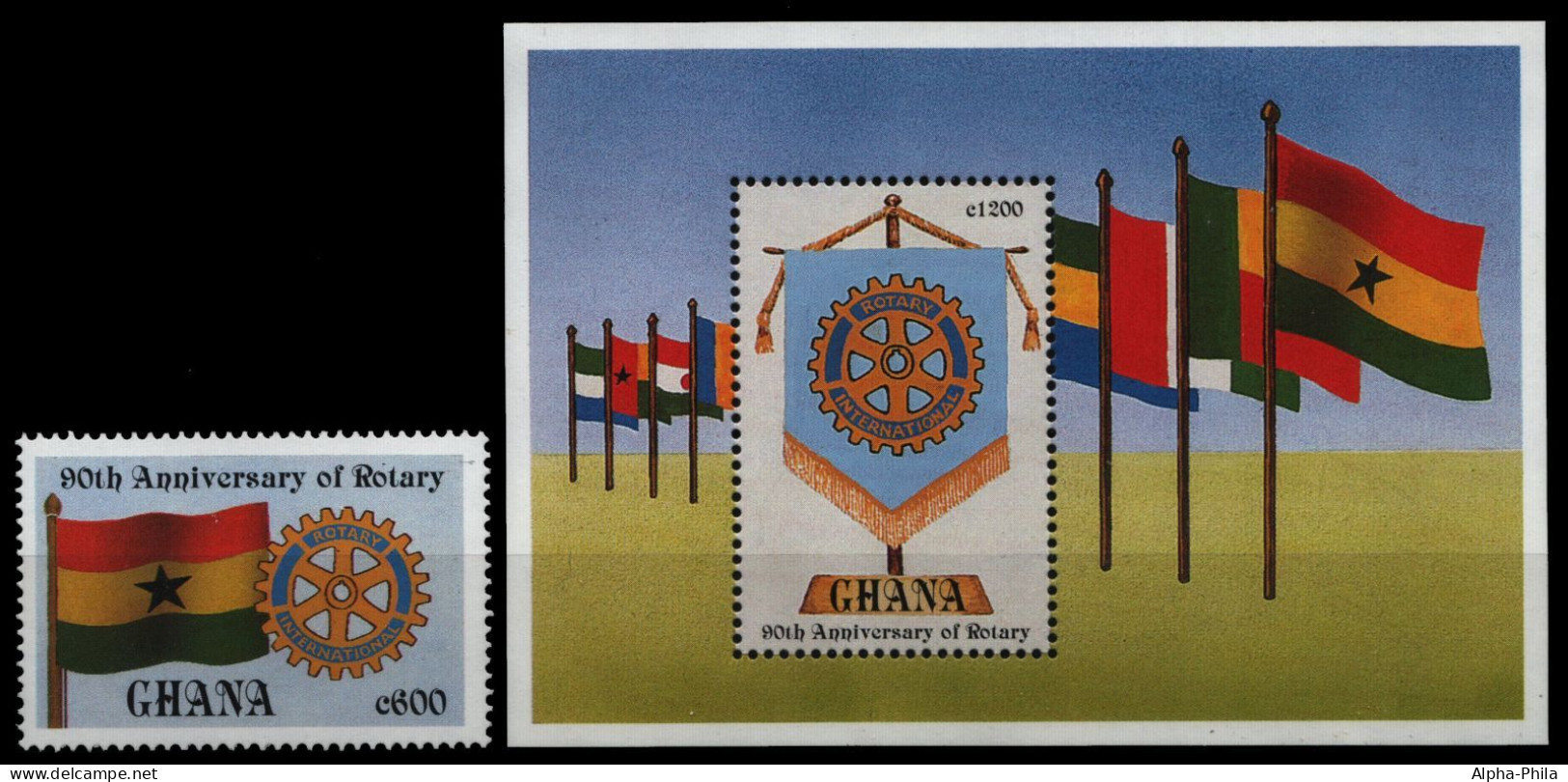 Ghana 1995 - Mi-Nr. 2224 & Block 281 ** - MNH - Rotary - Ghana (1957-...)