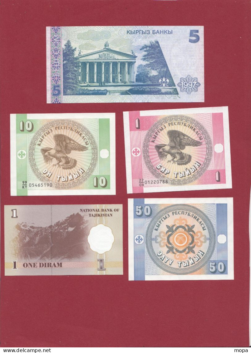 Autres-Asie (Kirghizistan-Tajikistan) 12 Billets  En UNC - Autres - Asie