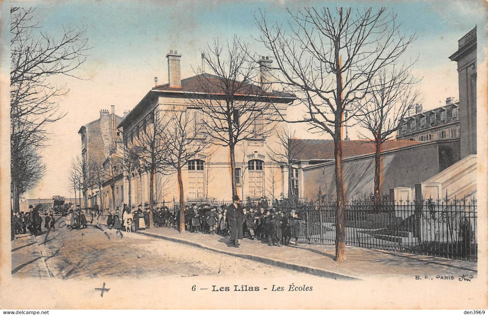 Les LILAS (Seine-Saint-Denis) - Les Ecoles - Tirage Couleurs (RARE) - Ecrit (2 Scans) Gauthier, 46 Rue Des Ecoles - Les Lilas