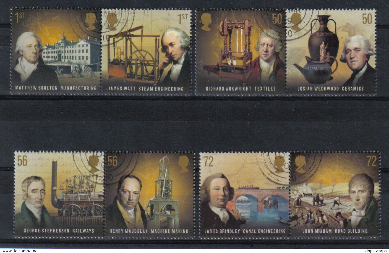 Gr. Britain 2009 Pioneers Of Industrial Revolution Y.T. 3115/3122 (0) - Used Stamps