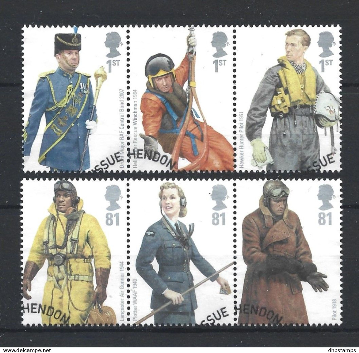 Gr. Britain 2008 RAF Uniforms Y.T. 3046/3051 (0) - Used Stamps