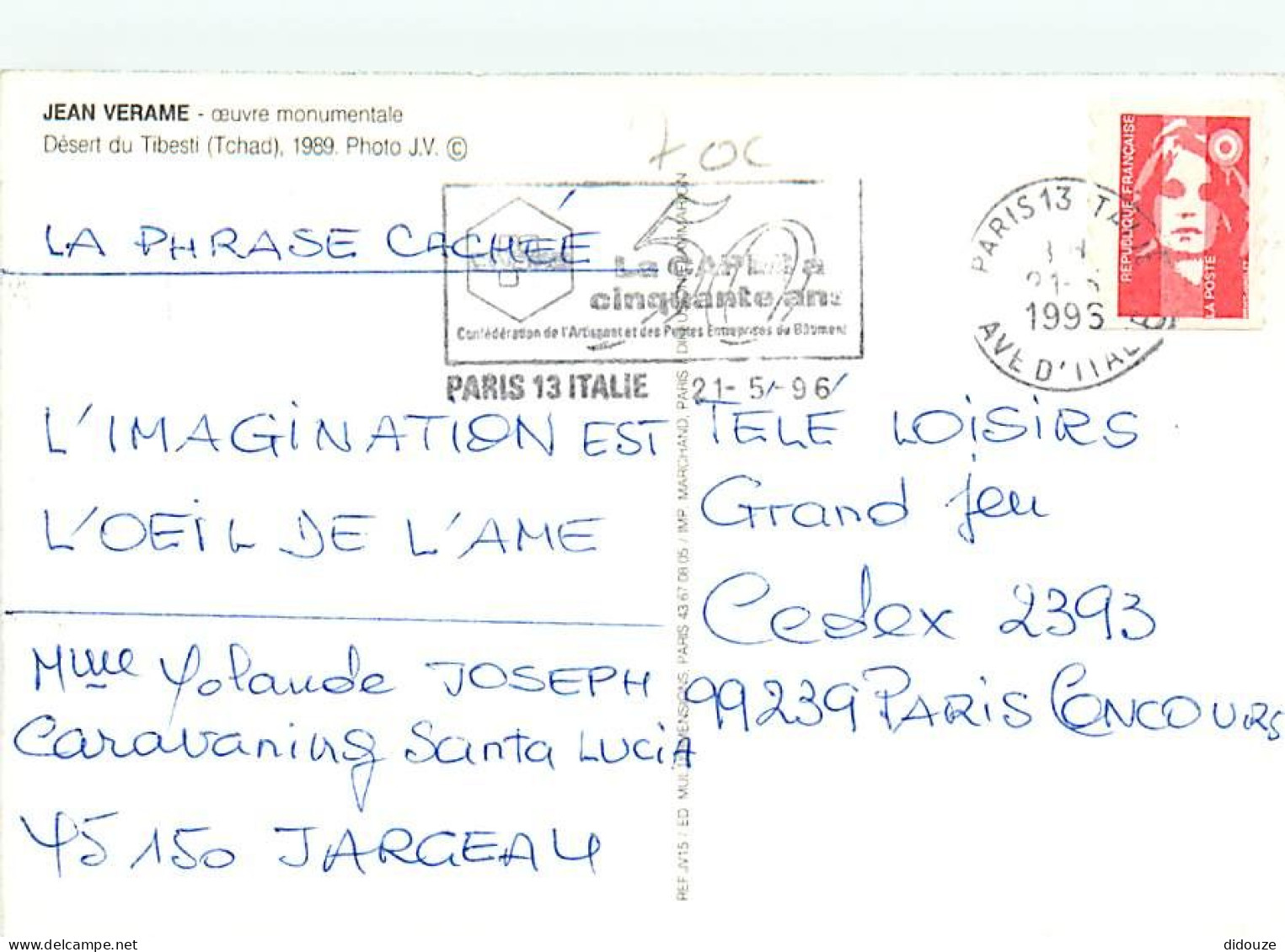 Tchad - Désert Du Tibesti - Jean Verame - Œuvre Monumentale - CPM - Voir Scans Recto-Verso - Tschad